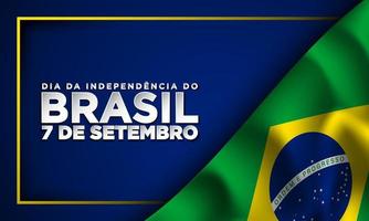 brasilien unabhängigkeitstag hintergrunddesignvorlage. vektor