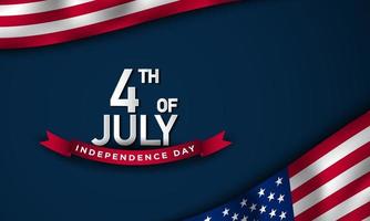 Förenta staternas självständighetsdagen bakgrundsdesign. fjärde juli. vektor