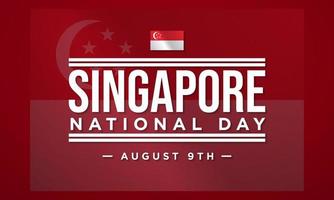 Singapur Nationalfeiertag Hintergrunddesign. vektor