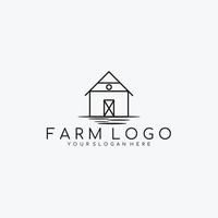 Farm minimalistische Logo-Vorlage. Haus-Logo-Design. Vektor-Illustration. vektor