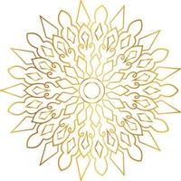 Mandalamuster und Hintergrunddesign mit goldener Farbe, Blume, Textur, Kreis vektor