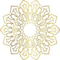 goldenes Mandala-Entwurfsmuster, Blume, Dekoration, Kreis, Hintergrund, vektor