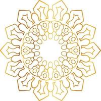 gyllene mandala designmönster, bakgrund, blomma, dekoration, cirkel, vektor