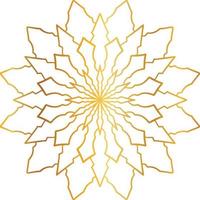 Mandalamuster und Hintergrunddesign mit goldener Farbe, Blume, Textur, Kreis vektor