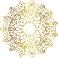 goldenes Mandala-Entwurfsmuster, Blume, Dekoration, Kreis, Hintergrund, vektor