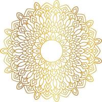 goldenes Mandala-Entwurfsmuster, Blume, Dekoration, Kreis, Hintergrund, vektor