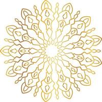 Mandalamuster und Hintergrunddesign mit goldener Farbe, Blume, Textur, Kreis vektor