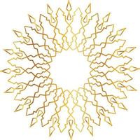 goldenes Mandala-Entwurfsmuster, Blume, Dekoration, Kreis, Hintergrund, vektor