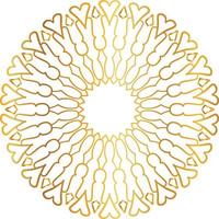 goldenes Mandala-Entwurfsmuster, Blume, Dekoration, Kreis, Hintergrund, vektor