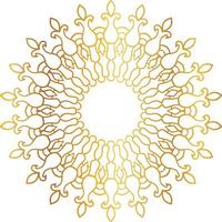 goldenes Mandala-Entwurfsmuster, Blume, Dekoration, Kreis, Hintergrund, vektor