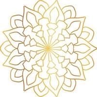 goldenes Mandala-Entwurfsmuster, Blume, Dekoration, Kreis, Hintergrund, vektor