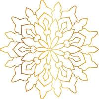 goldenes Mandala-Entwurfsmuster, Blume, Dekoration, Kreis, Hintergrund, vektor