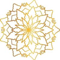 mandala mönster och bakgrundsdesign med gyllene färg, blomma, textur, cirkel vektor