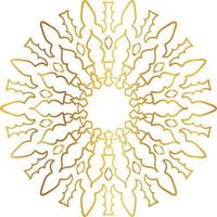 goldenes Mandala-Entwurfsmuster, Blume, Dekoration, Kreis, Hintergrund, vektor