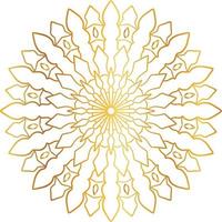 goldenes Mandala-Entwurfsmuster, Blume, Dekoration, Kreis, Hintergrund, vektor