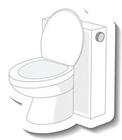Toilette mit Wasserspülung auf weißem Hintergrund vektor