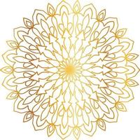 goldenes Mandala-Entwurfsmuster, Blume, Dekoration, Kreis, Hintergrund, vektor