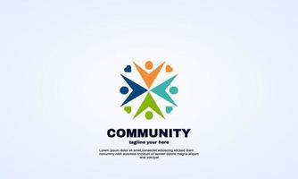 Liebe Community-Logo-Design-Vorlage Vektor