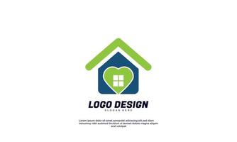 Lager Vektor abstrakte kreative Idee Inspiration Haus und Liebe Logo für Business-Design-Vorlage