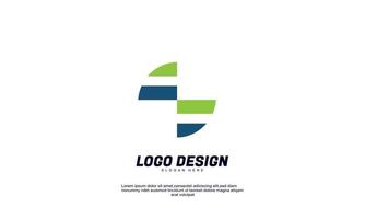 Stock abstrakte Form Kreis und Linie Logo modern für Geschäfts- und Firmenkollektionen farbenfrohes Design vektor