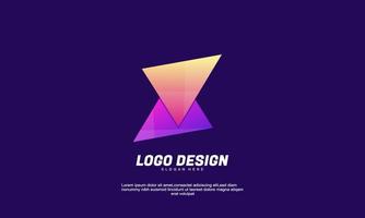 Lager Vektor abstrakte Form Dreieck Logo modern für Firmenkollektionen Verlaufsfarbe Design