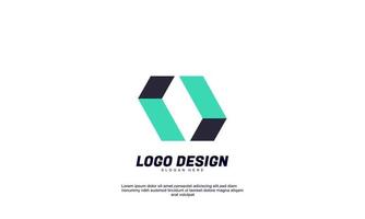 abstrakt kreativ inspiration modern logotyp för företagsverksamhet eller bygga platt stil färgglad designmall vektor