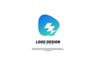 lager vektor kreativ triangel pil logotyp för företagets varumärke med flerfärgad platt design