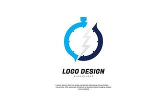 abstrakt tid flash logo design koncept vektor stoppur logo design mall symbol ikon