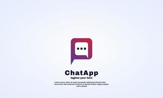 Lagerillustration Chat-App-Logo-Symbolvektor isoliert vektor