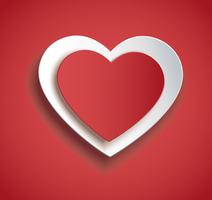 Herz in Herzform-Symbol. Valentinstag Hintergrund vektor