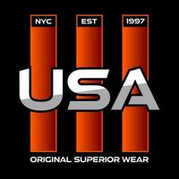 usa typografi t-shirt design vektor