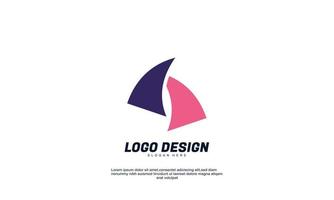 Stock Vektor abstrakte kreative Unternehmen Inspiration Logo Designbeispiele bunt mit flachem Design