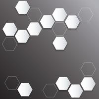 abstrakter Bienenstock-Hexagonhintergrund vektor