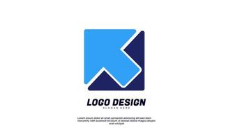 Lager Vektor abstrakte kreative moderne Idee Pfeil und Dreieck Branding für Unternehmen oder Unternehmen bunt mit flachem Design