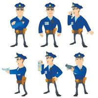 Polizist-Konzept-Set, Cartoon-Stil vektor