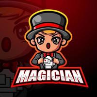 magiker maskot esport logotypdesign vektor