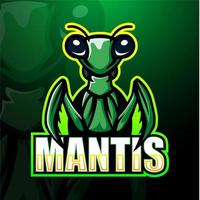 mantis maskot esport logotypdesign vektor