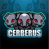 cerberus maskot esport logotypdesign vektor