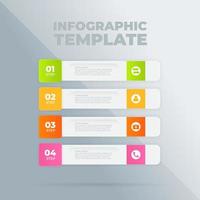 Vektor-Infografik-Designvorlage mit Optionen oder Schritten vektor