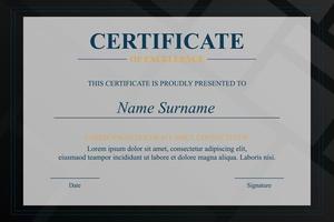 kreativt certifikat för uppskattning utmärkelsen mall vektor