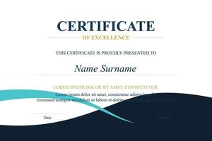 kreativt certifikat för uppskattning utmärkelsen mall vektor