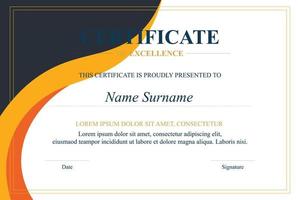 kreativt certifikat för uppskattning utmärkelsen mall vektor