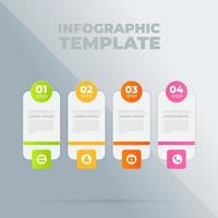 Vektor-Infografik-Designvorlage mit Optionen oder Schritten vektor