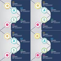 Visualisierung von Geschäftsdaten. Prozessdiagramm. abstrakte Elemente von Diagrammen, Diagrammen mit Schritten, Optionen, Teilen oder Prozessen. Vektorgeschäftsvorlage für die Präsentation. kreatives konzept für infografik. vektor