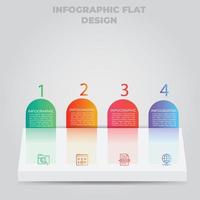 Visualisierung von Geschäftsdaten. Prozessdiagramm. abstrakte Elemente von Diagrammen, Diagrammen mit Schritten, Optionen, Teilen oder Prozessen. Vektorgeschäftsvorlage für die Präsentation. kreatives konzept für infografik. vektor