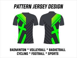 Illustration des Jersey-Druckdesigns für Fußball-, Volleyball-, Basketball-, Radsport-, Badminton- und Gaming-Sportmannschaften vektor