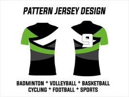 Illustration des Jersey-Druckdesigns für Fußball-, Volleyball-, Basketball-, Radsport-, Badminton- und Gaming-Sportmannschaften vektor