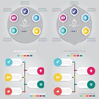 Visualisierung von Geschäftsdaten. Prozessdiagramm. abstrakte Elemente von Diagrammen, Diagrammen mit Schritten, Optionen, Teilen oder Prozessen. Vektorgeschäftsvorlage für die Präsentation. kreatives konzept für infografik. vektor