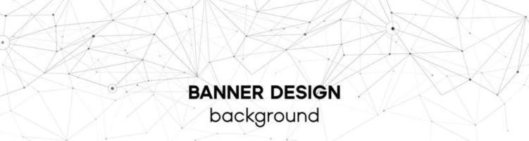vit abstrakt banner med nätverksteknik. medicinskt koncept för webbplats med plexuslinjer vektor