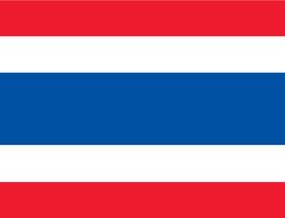 Thailändsk flaggikon, Thailand flagg vektor